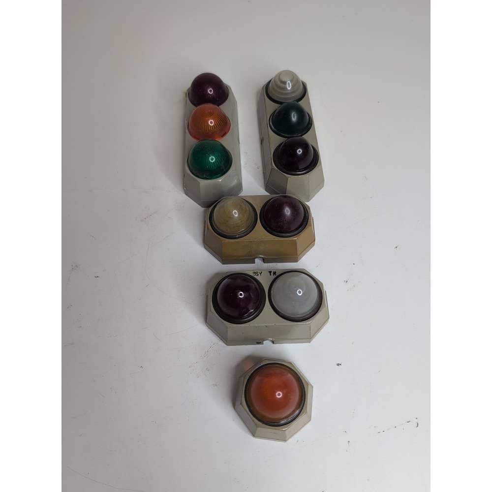 Vintage Telephone Office Alarm Indicator Lights Cover Only Lot Of 5